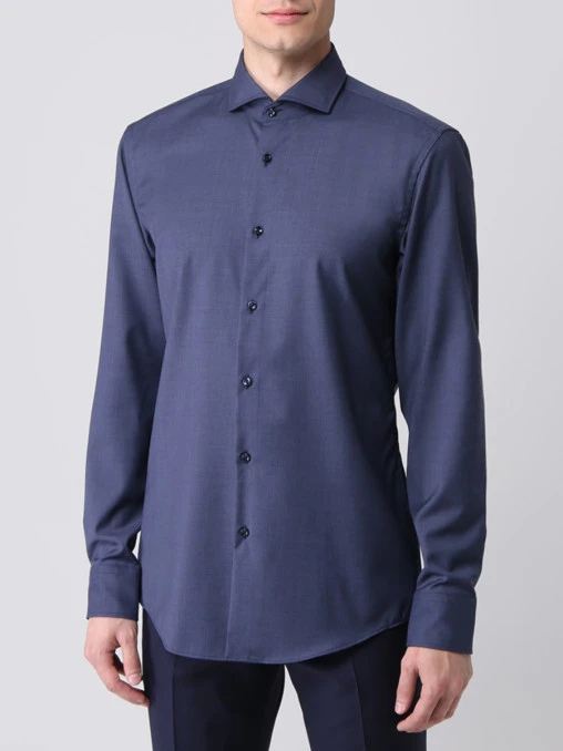Рубашка Slim Fit шерстяная BOSS