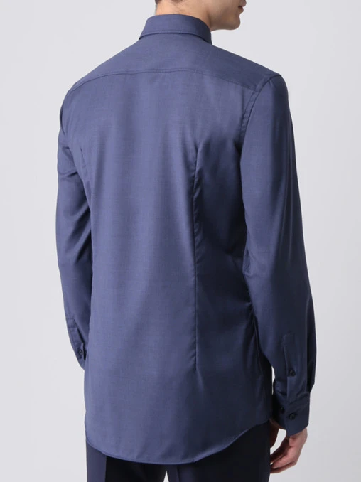 Рубашка Slim Fit шерстяная BOSS