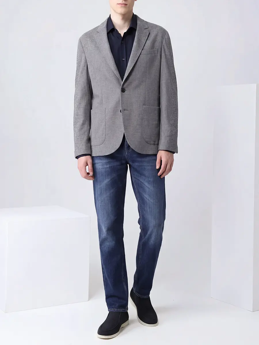 Рубашка Leisure Fit из шелка и хлопка