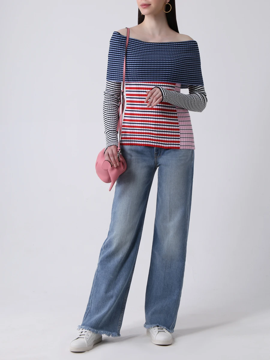 Свитер хлопковый в полоску