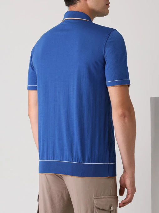 Поло из хлопка и шелка BERTOLO LUXURY MENSWEAR