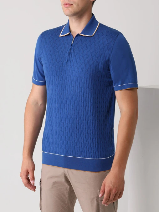 Поло из хлопка и шелка BERTOLO LUXURY MENSWEAR