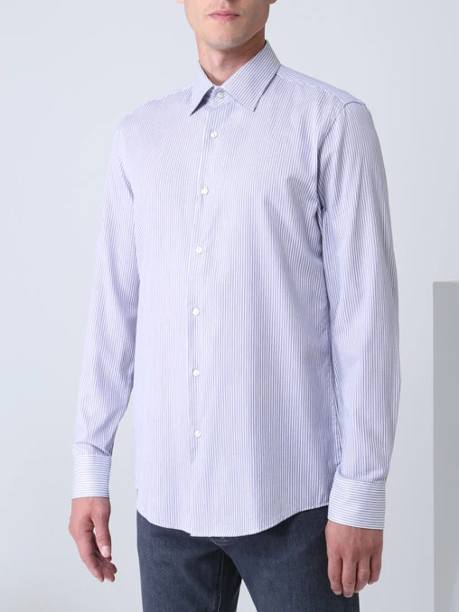 Рубашка Slim Fit в полоску BOSS