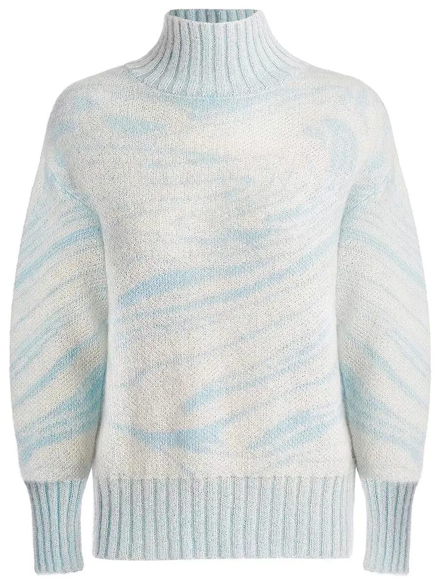 Свитер из мохера с принтом