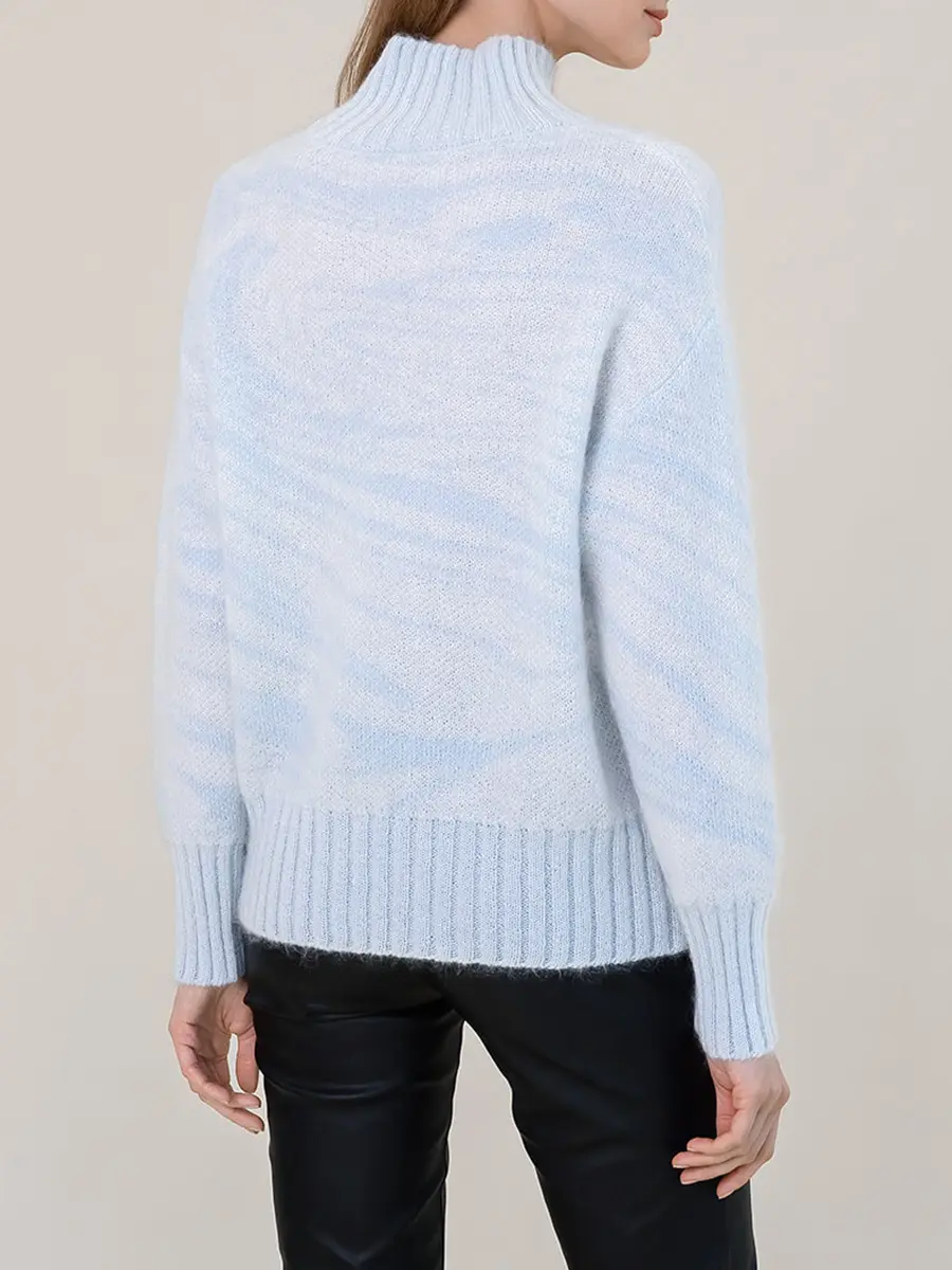 Свитер из мохера с принтом