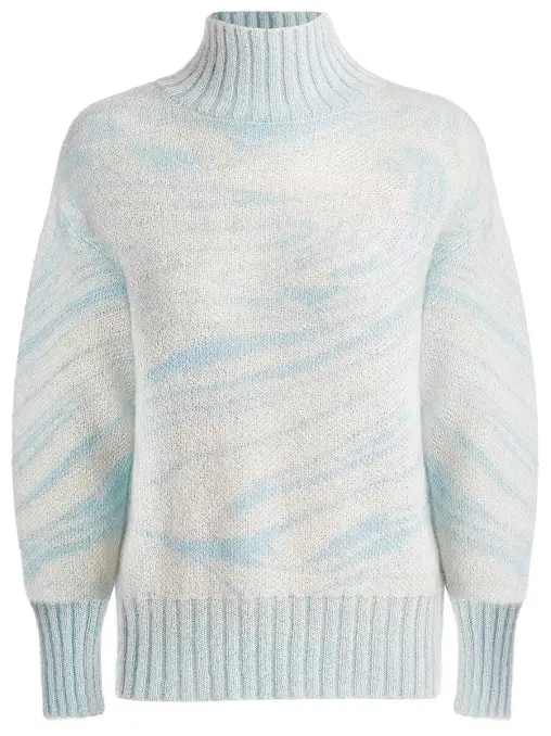 Свитер из мохера с принтом FREE AGE