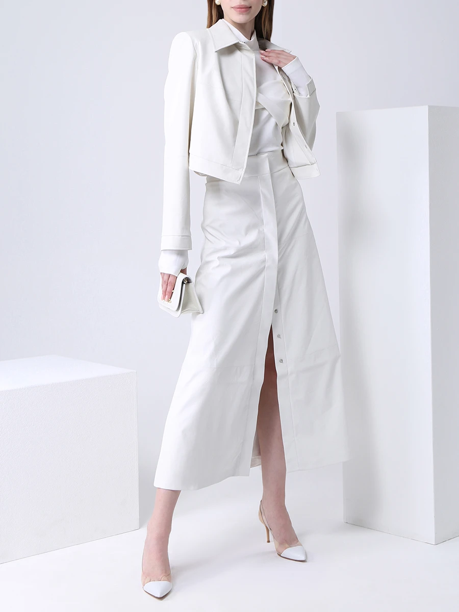 Юбка из экокожи