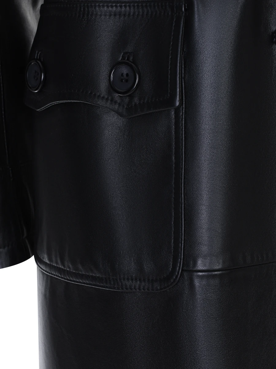 Плащ кожаный