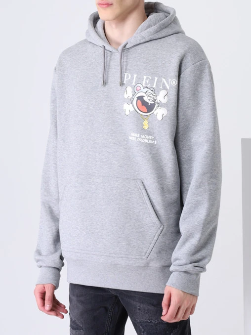Худи хлопковое с принтом PHILIPP PLEIN