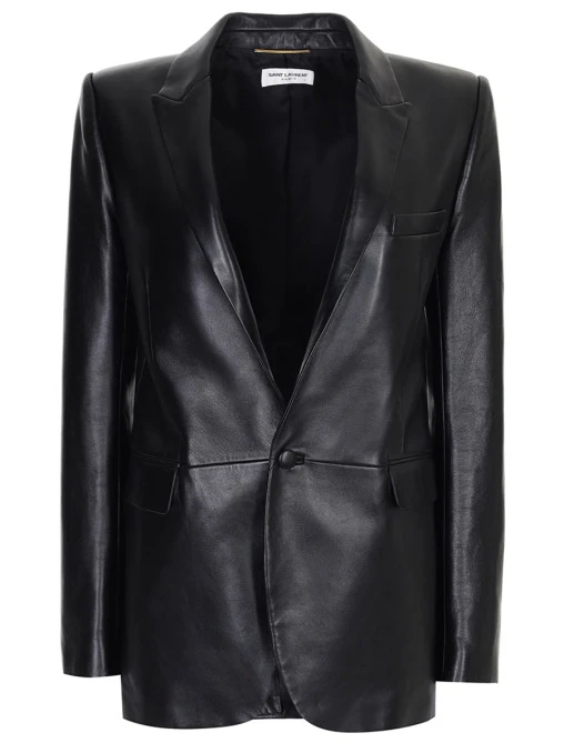 Пиджак кожаный SAINT LAURENT