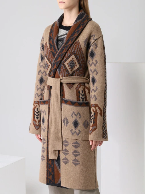 Кардиган шерстяной с принтом ETRO