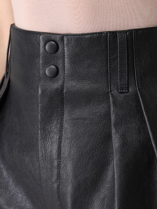 Шорты кожаные SAINT LAURENT