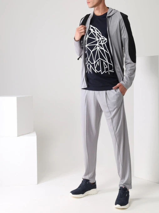 Футболка хлопковая с принтом MONCLER