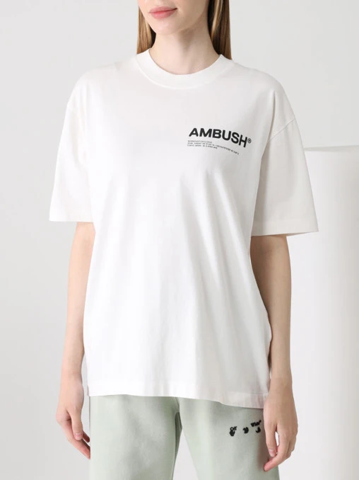 Футболка хлопковая с логотипом AMBUSH
