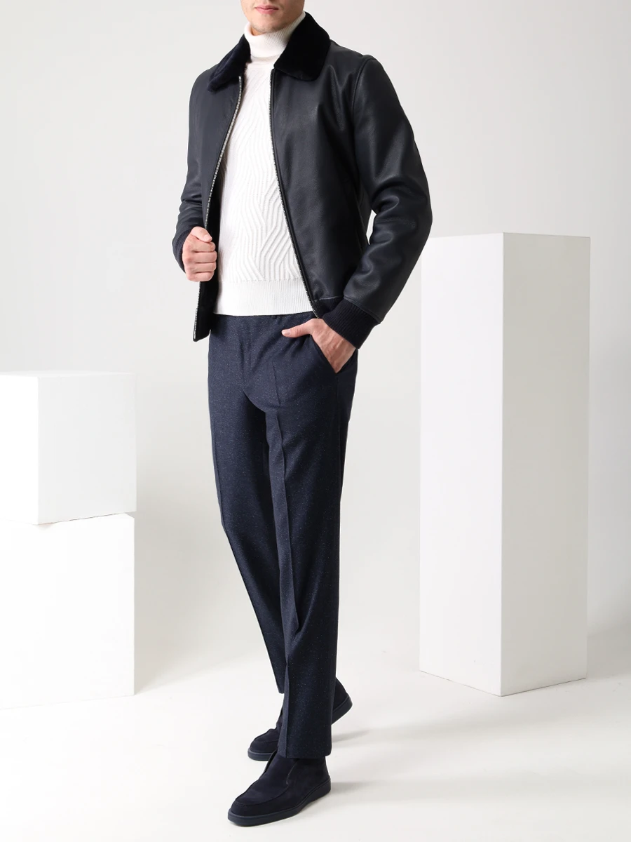 Куртка кожаная с мехом