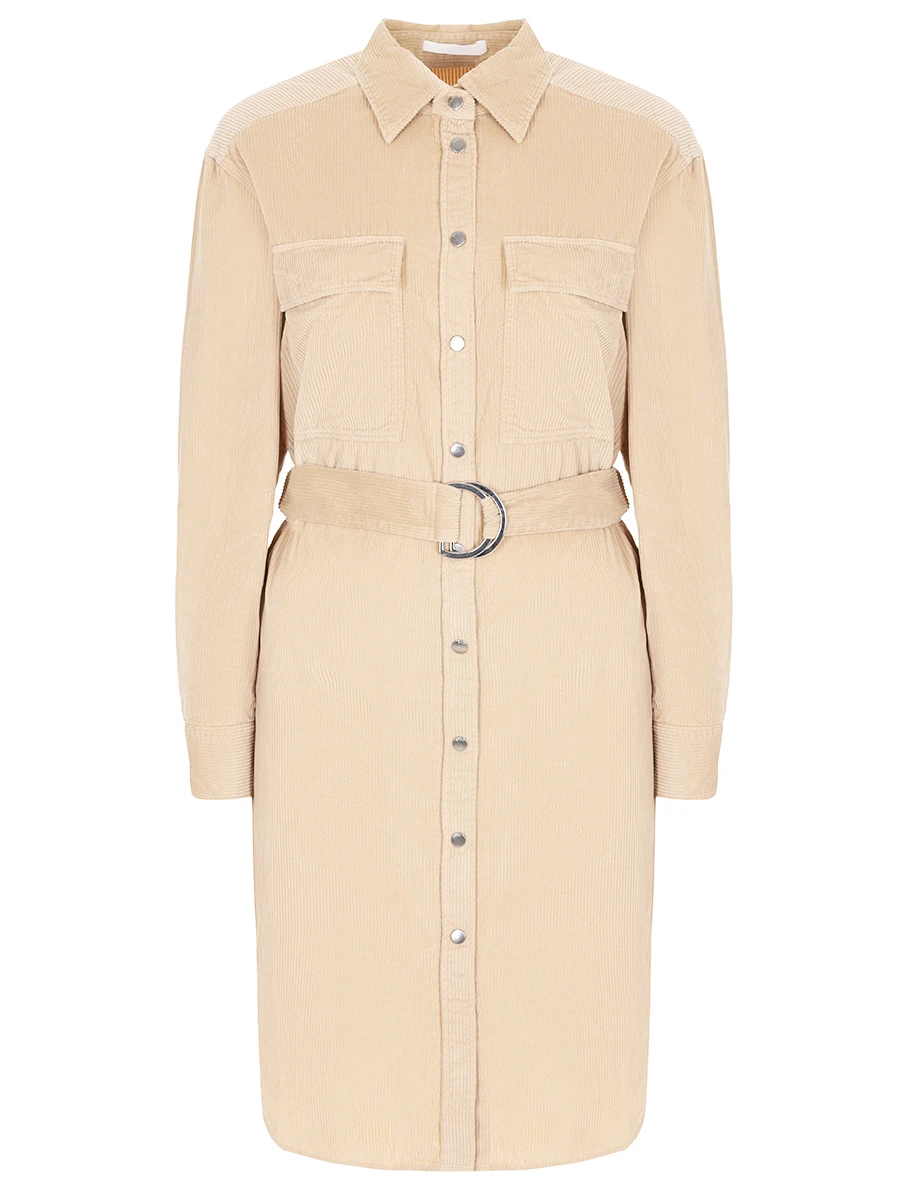 Платье-рубашка вельветовое