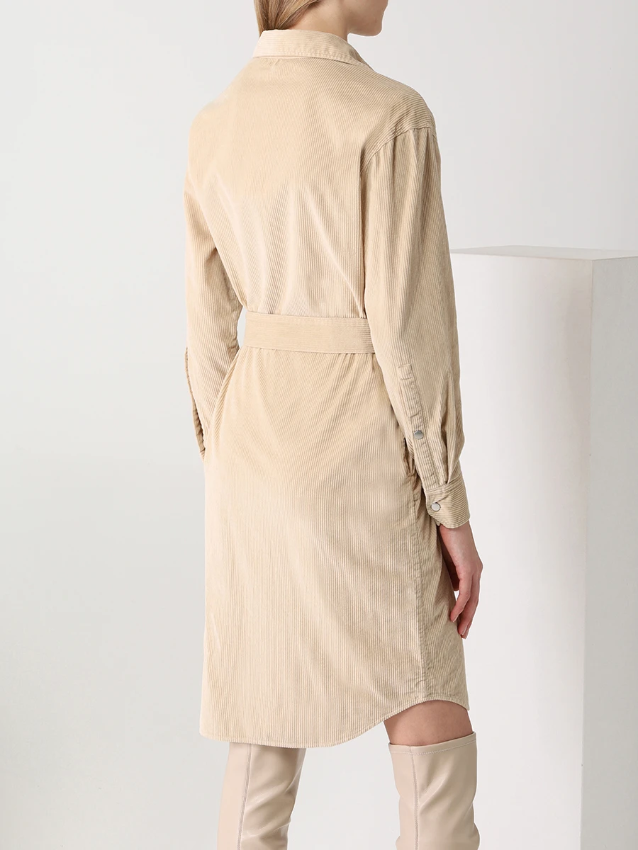 Платье-рубашка вельветовое