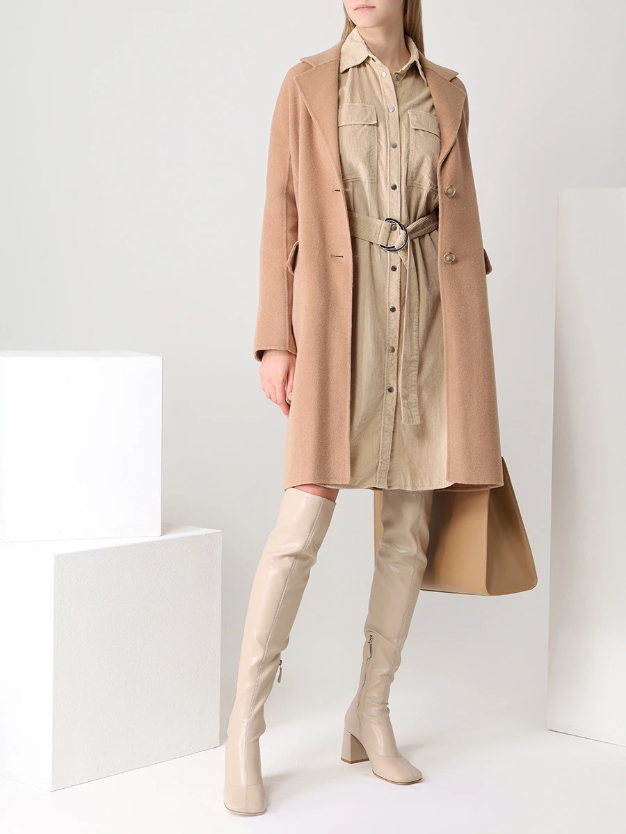 Платье-рубашка вельветовое