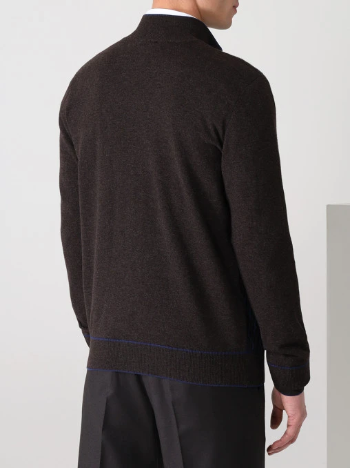 Кардиган из шерсти и кашемира BERTOLO LUXURY MENSWEAR