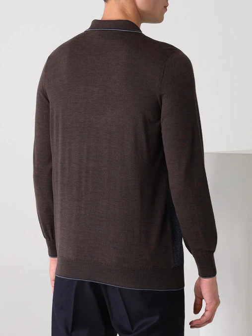 Поло из шерсти и шелка BERTOLO LUXURY MENSWEAR