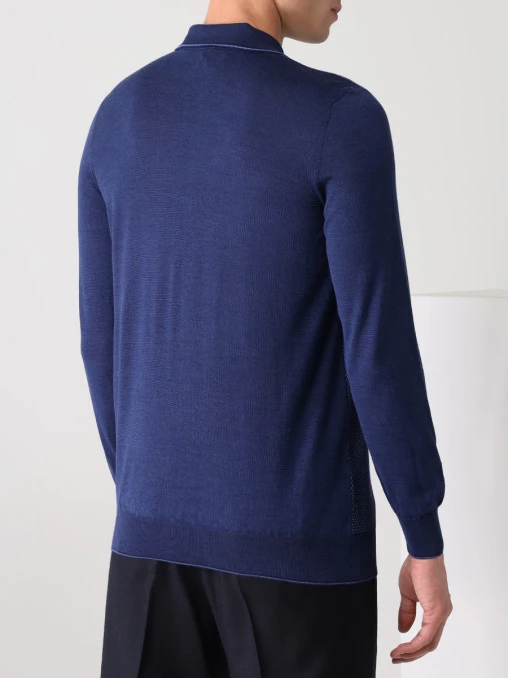 Поло из шерсти и шелка BERTOLO LUXURY MENSWEAR