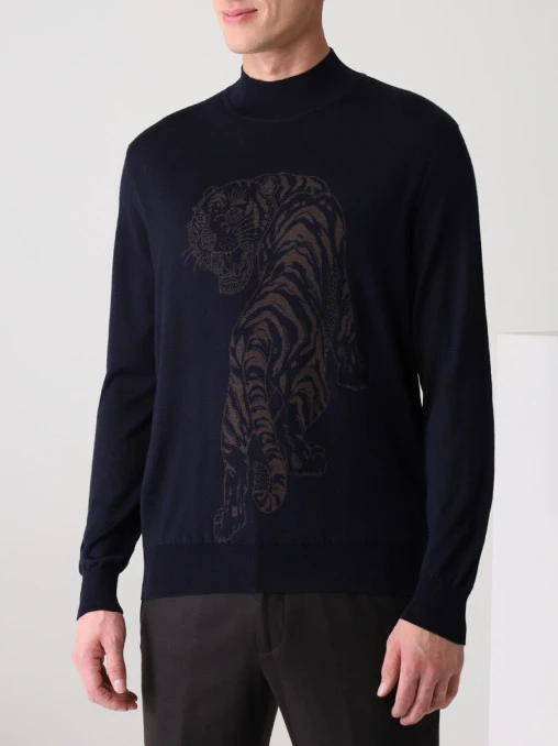 Джемпер из шерсти и шелка BERTOLO LUXURY MENSWEAR