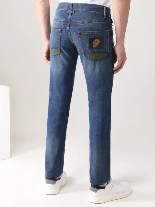 Джинсы Slim Fit хлопковые JOHN RICHMOND