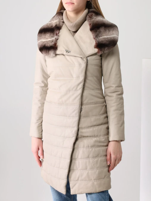 Пальто кожаное ARMANI COLLEZIONI