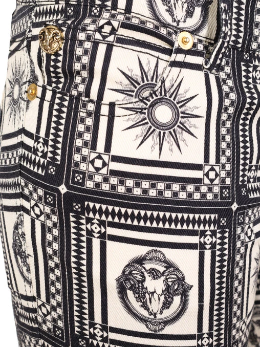 Брюки хлопковые с принтом FAUSTO PUGLISI