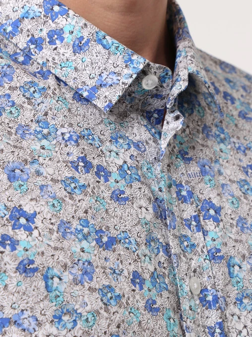 Рубашка Slim Fit хлопковая DIRK BIKKEMBERGS