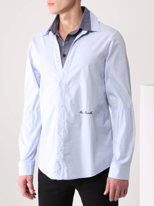 Рубашка Slim Fit комбинированная FRANKIE MORELLO