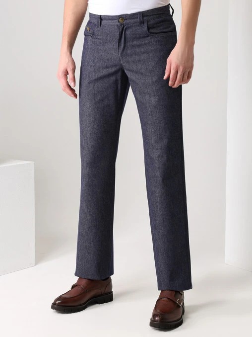 Джинсы Regular Fit из хлопка и шерсти ZILLI