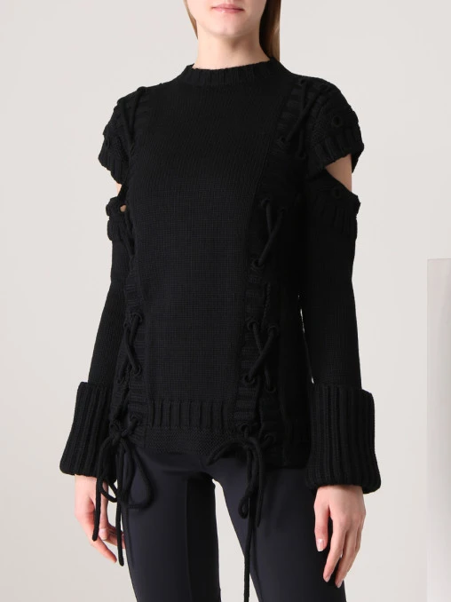 Джемпер шерстяной с декором ALEXANDER MCQUEEN