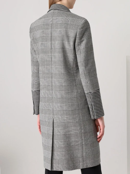Пальто шерстяное в клетку STELLA MCCARTNEY