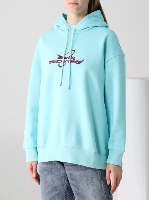 Худи хлопковое с логотипом STELLA MCCARTNEY