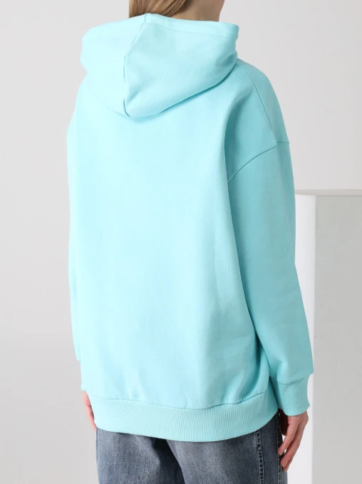 Худи хлопковое с логотипом STELLA MCCARTNEY