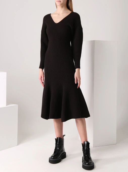 Платье шерстяное ALEXANDER MCQUEEN