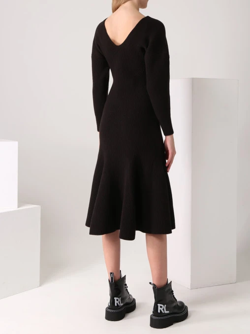 Платье шерстяное ALEXANDER MCQUEEN