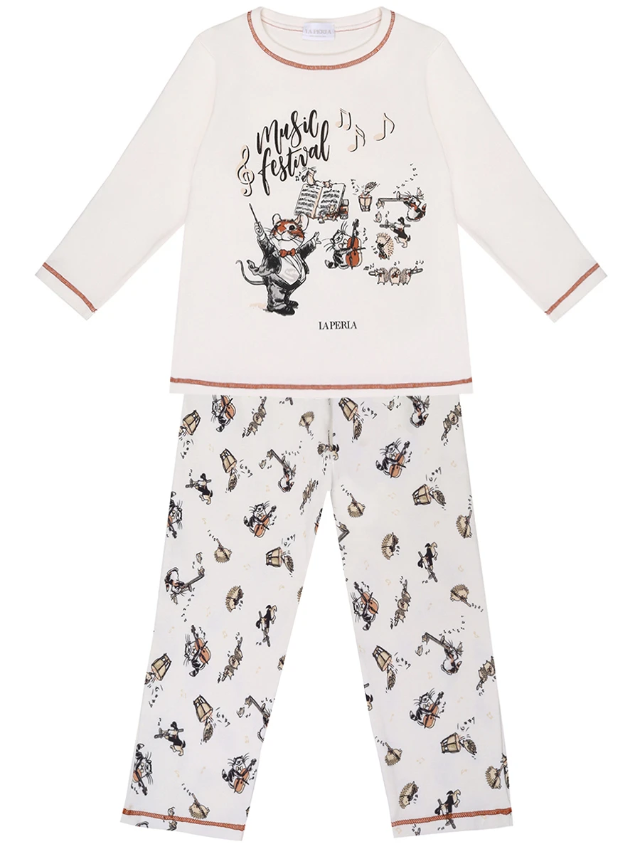 Пижама хлопковая с принтом