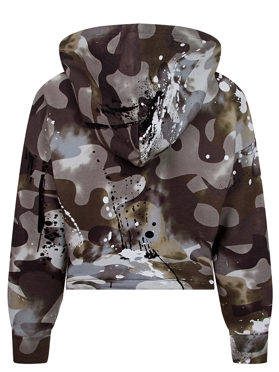 Худи хлопковое с принтом