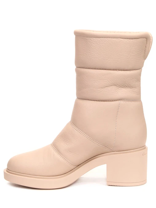Ботинки кожаные на меху GIANVITO ROSSI
