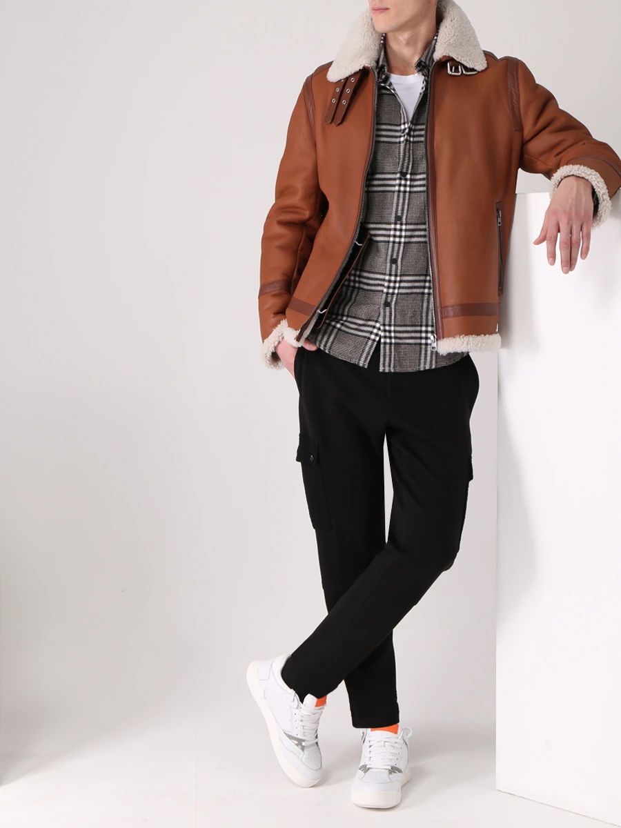 Дубленка укороченная из овчины