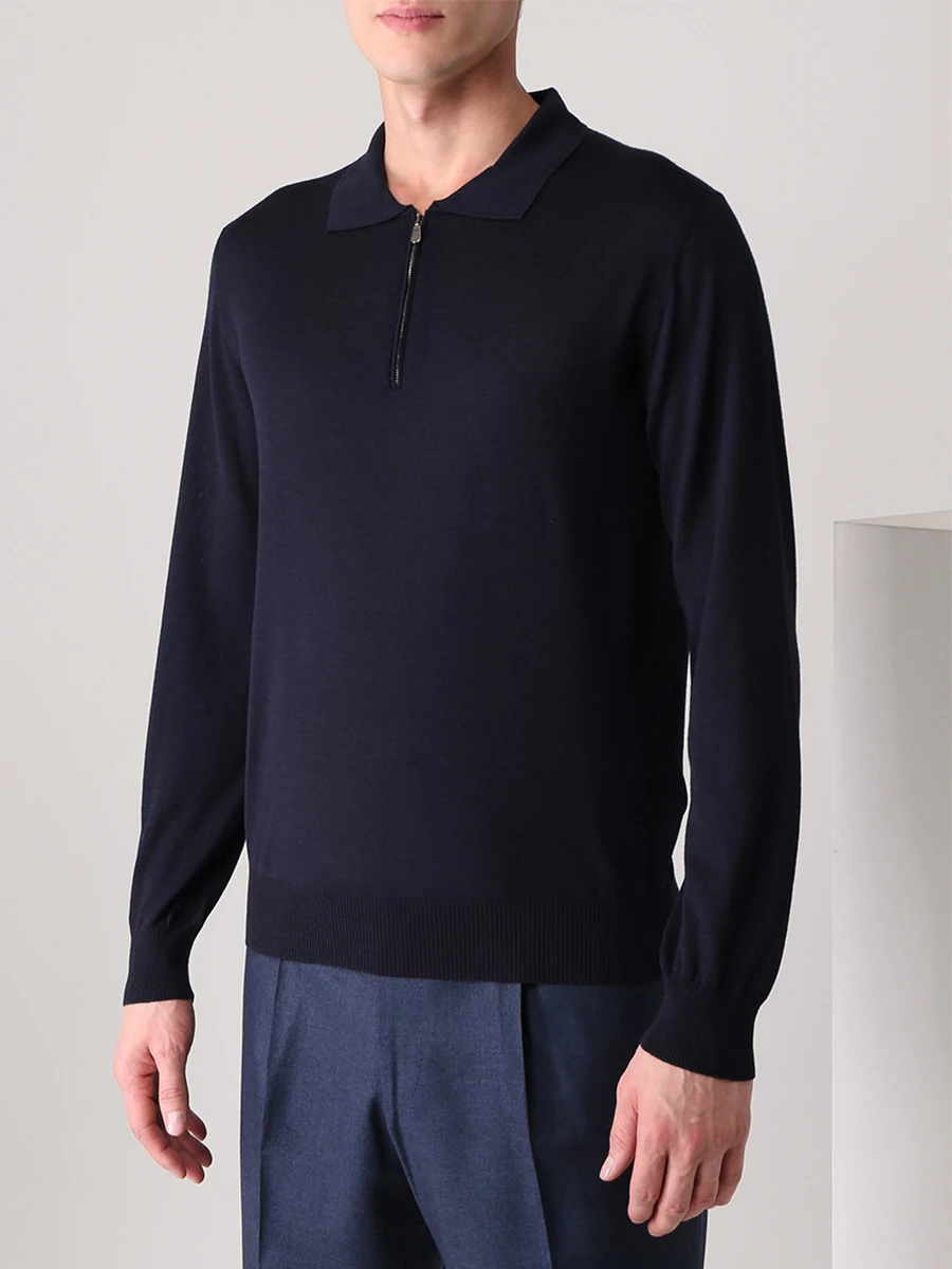 Поло из шерсти и шелка