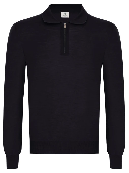 Поло из шерсти и шелка LUIGI BORRELLI