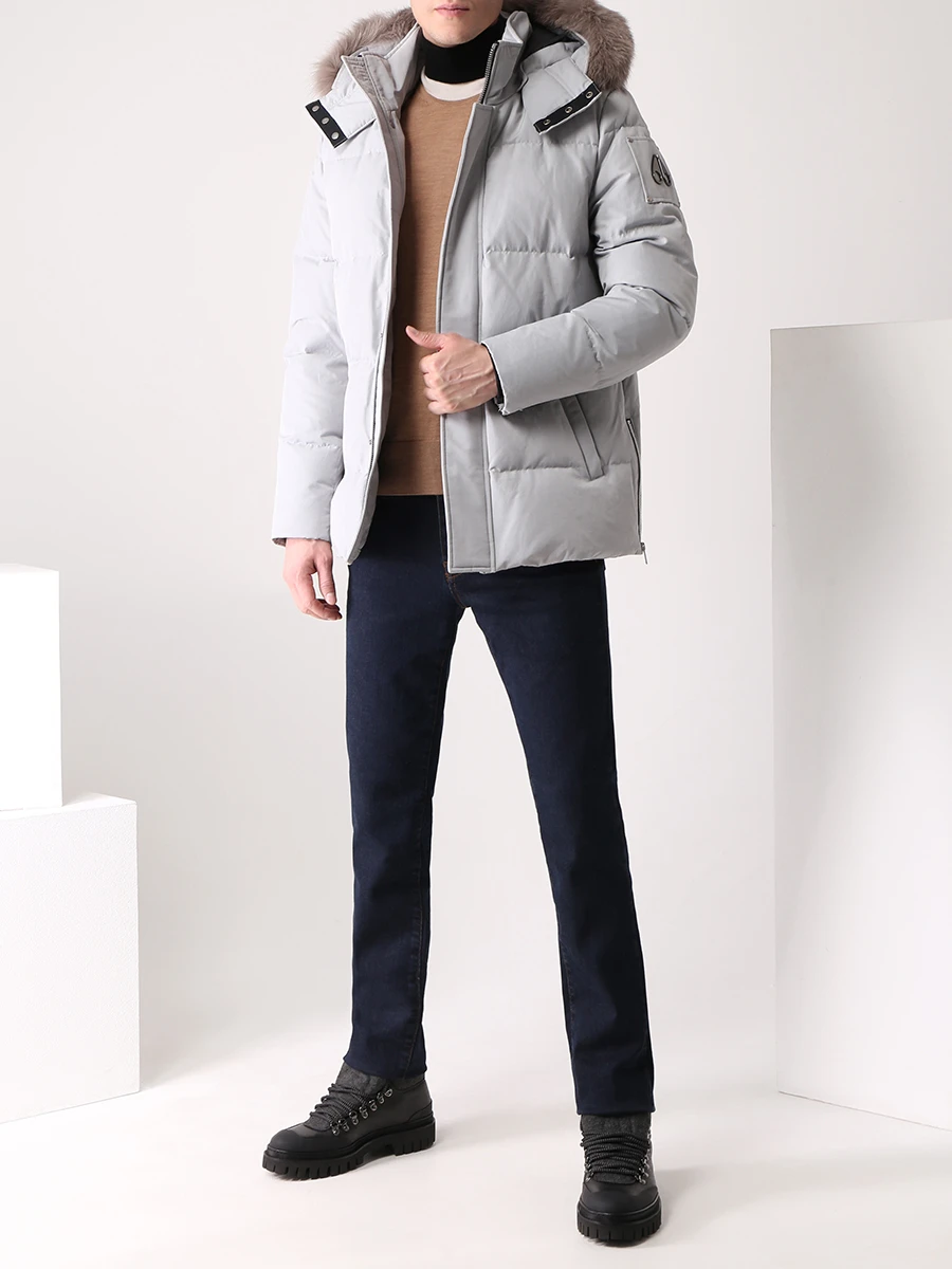 Куртка пуховая с меховой отделкой