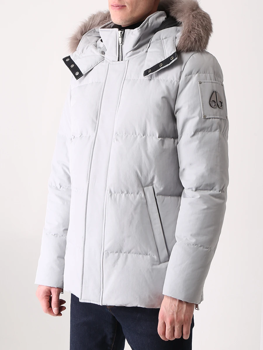 Куртка пуховая с меховой отделкой