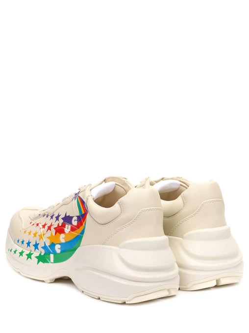 Кроссовки с принтом Rhyton GUCCI