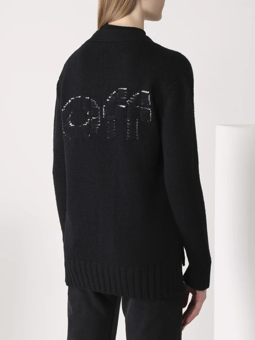 Кардиган шерстяной с логотипом OFF-WHITE
