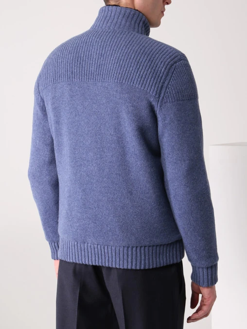 Бомбер кашемировый с меховой подкладкой FIORONI CASHMERE