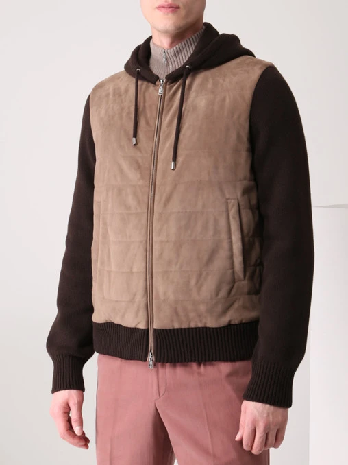 Бомбер комбинированный FIORONI CASHMERE